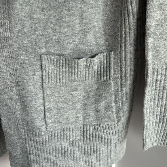 Stitch Fix Love Ellie Gray Open Front Cardigan Sweater with Pockets - Picture 3 of 5